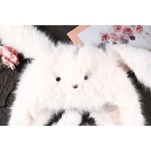 ? Iyoe Faux Fur Bunny Women White Cute Plush Rabbit Ears Winter Thick Cozy Hats main image 6